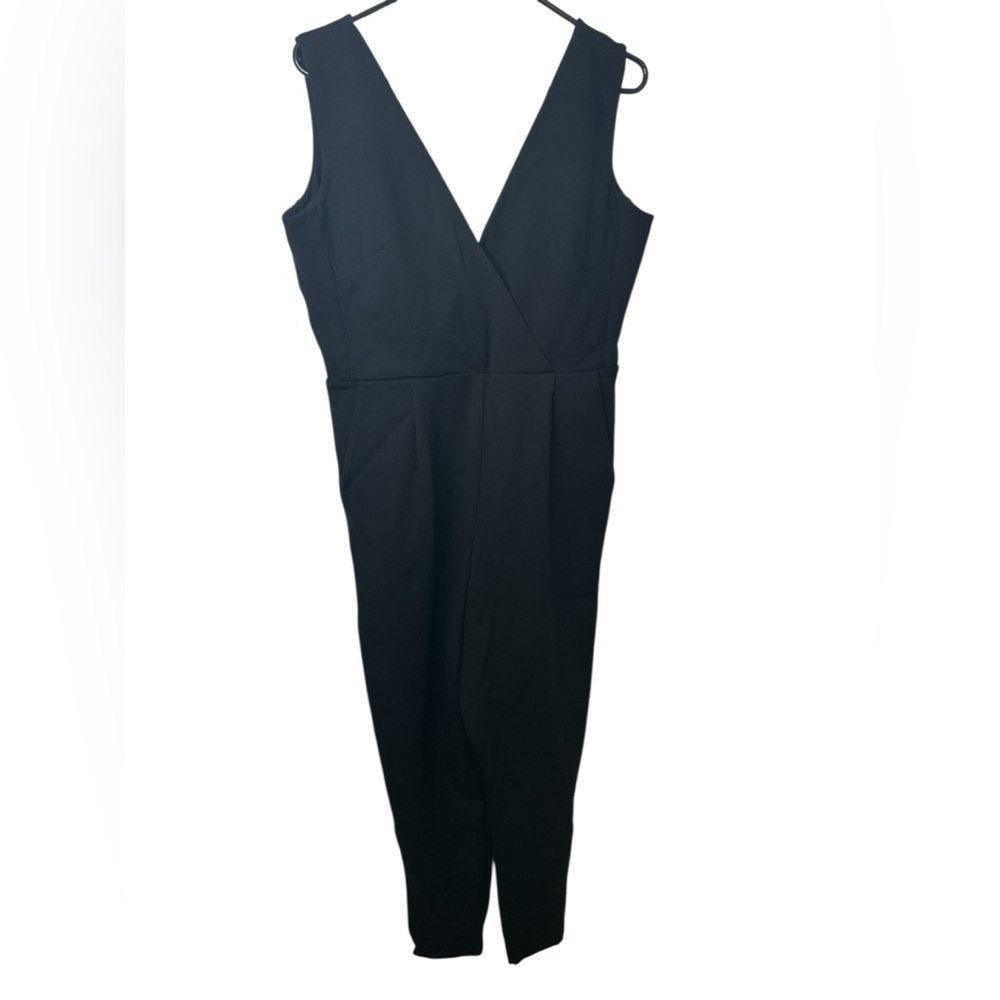 NWT French Connection Marie Black V-Neck Jumpsuit